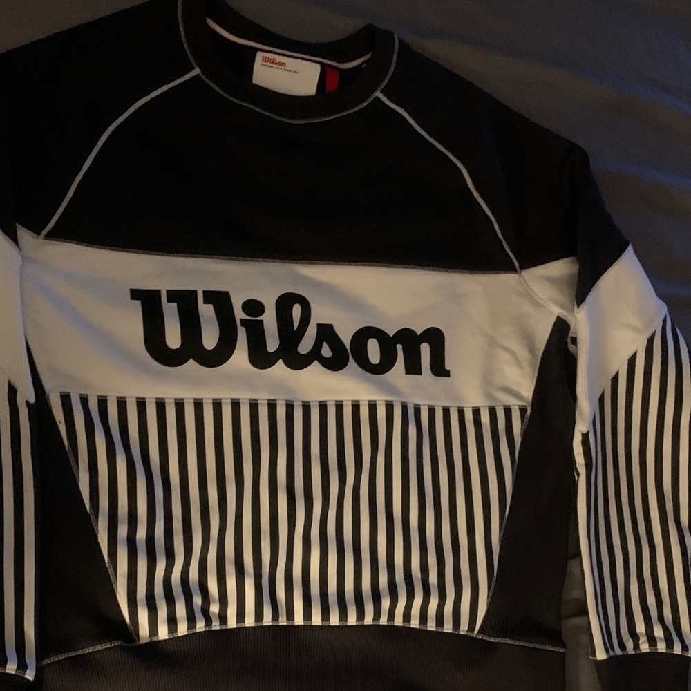 Wilson Striped Black and White Men's Rash Guard